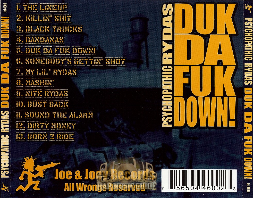 Psychopathic Rydas - Duk Da Fuk Down!: CD | Rap Music Guide